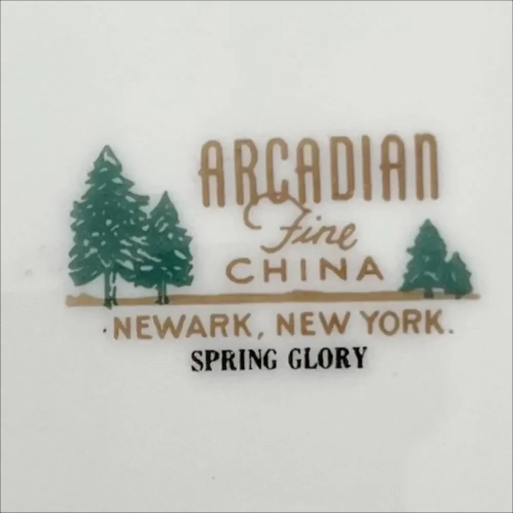 Vintage 1950s Arcadian Fine China Oval Serving Plate Platter Spring Glory 15